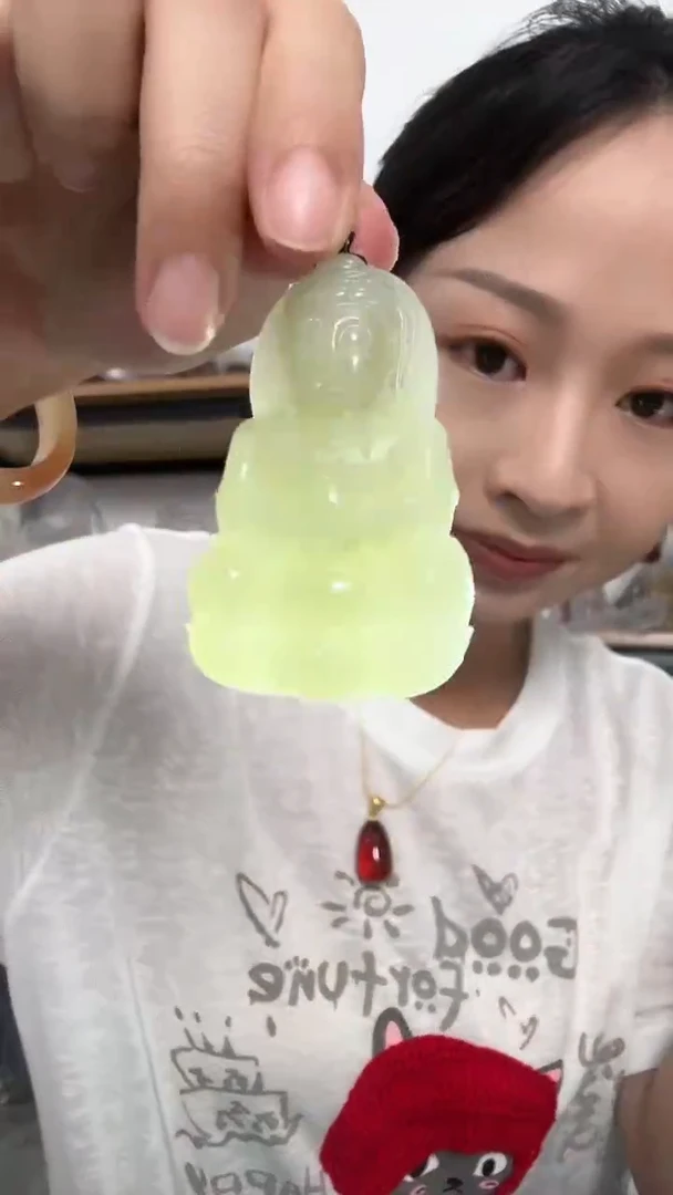 和田玉未镶嵌颈饰观音