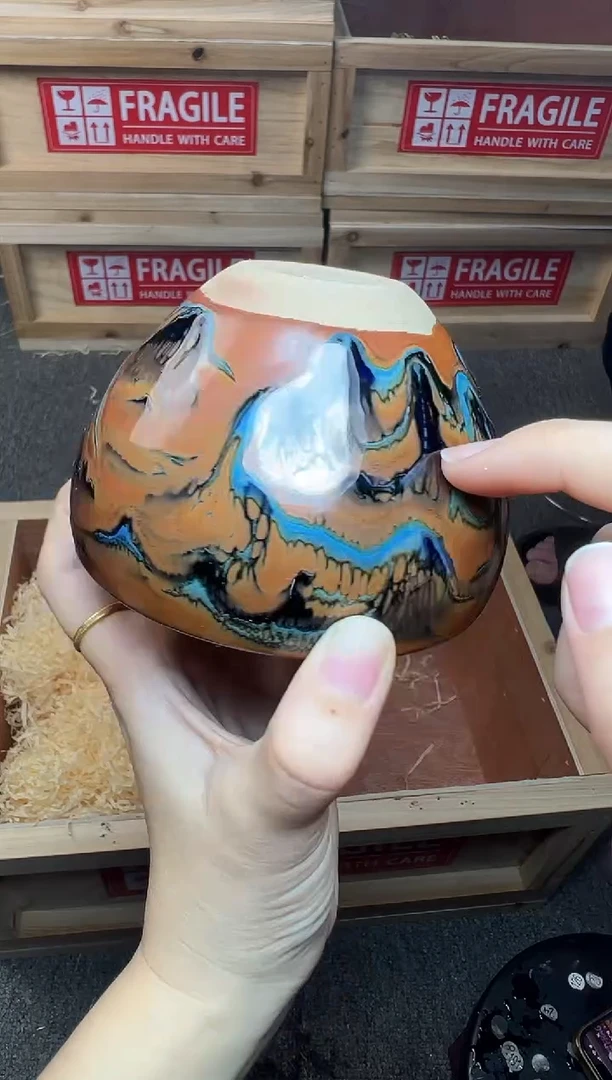 茶盏千里江山 建窑建盏主人杯