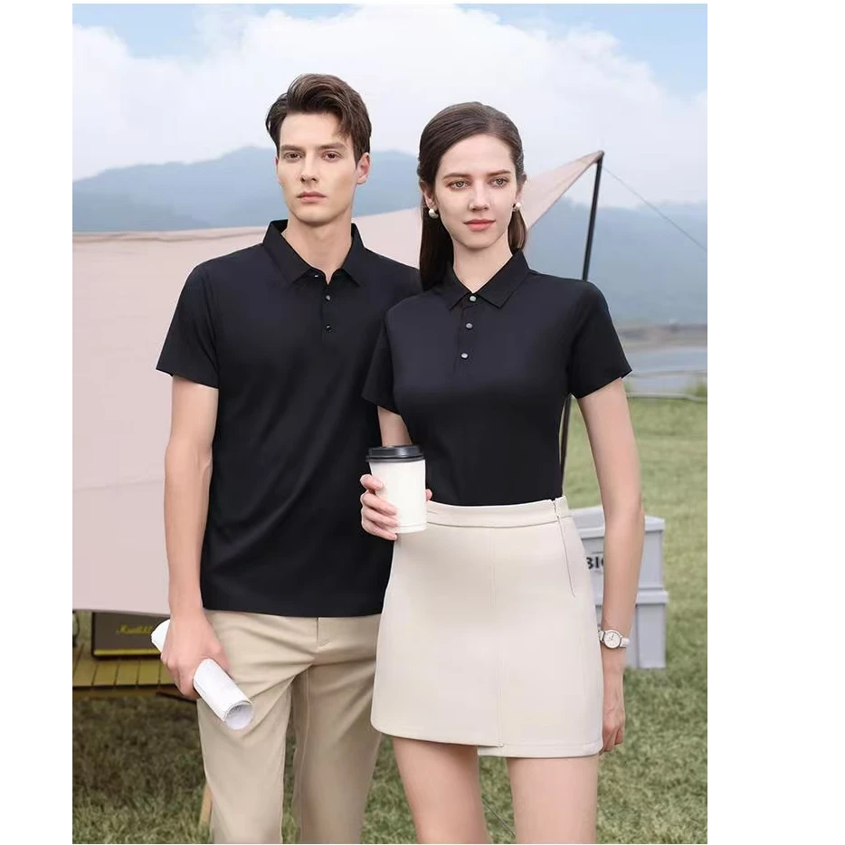 57713男女短袖免烫Polo衫商务速干男士商务男装