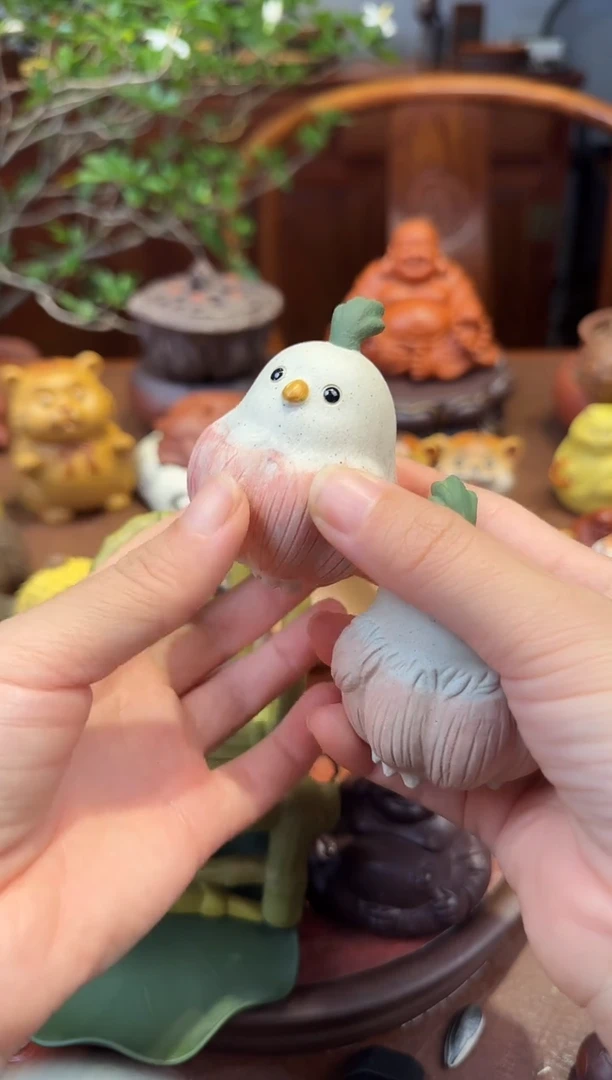 紫砂茶宠紫砂算鸟