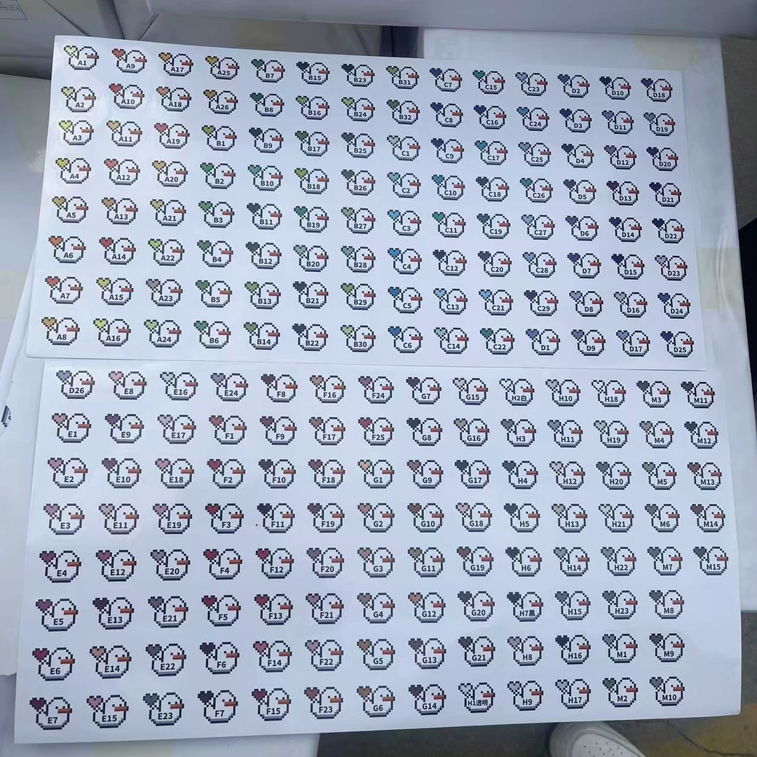 【UNEEDE拼豆鸭鸭色号贴】221色鸭鸭色号贴可爱有趣色号贴