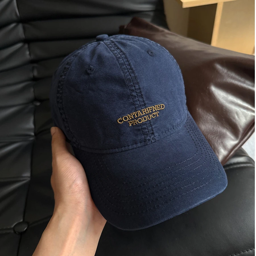 美式复古cont刺绣显白棒球帽子百搭女春夏户外遮阳显脸小鸭舌帽