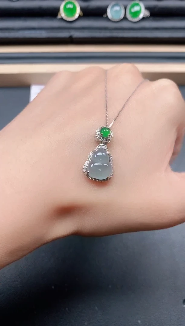 翡翠戒指银S925镶嵌1111