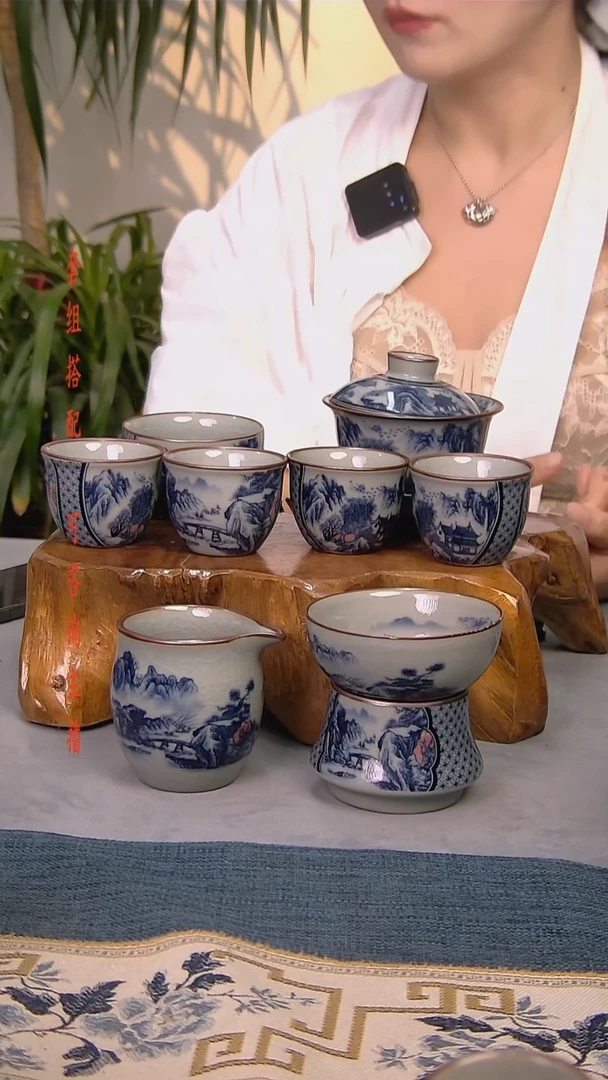 简装家用款8件套 老陶泥开片纹陶瓷茶具