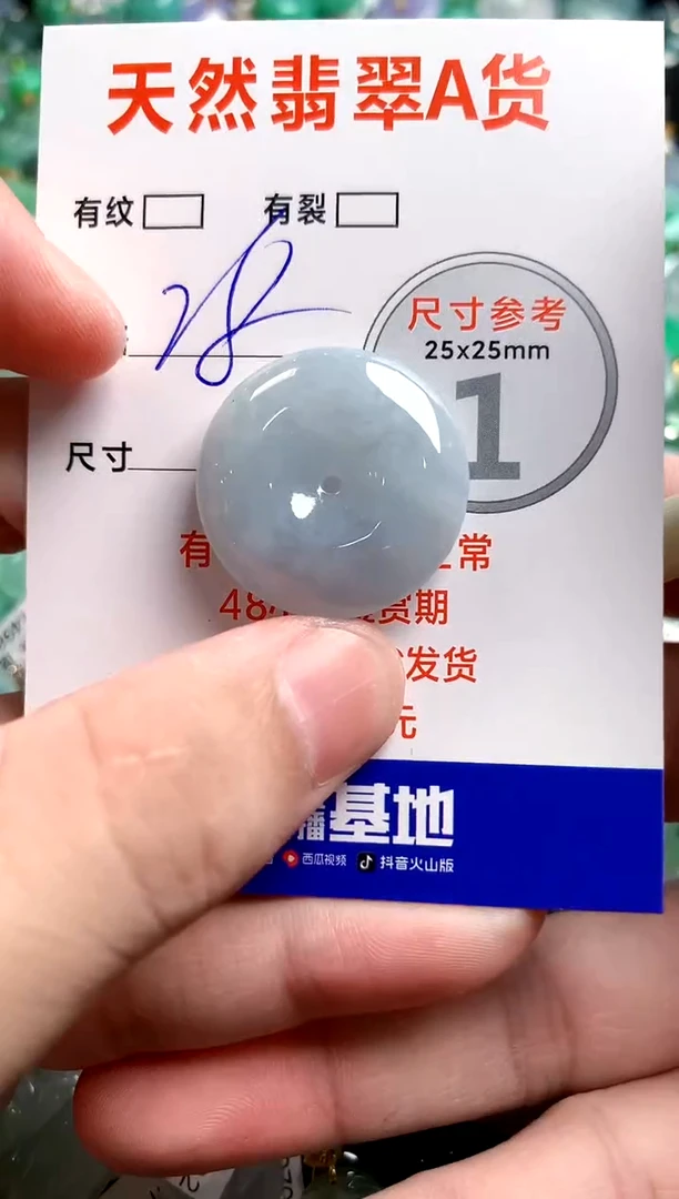 翡翠18K金镶嵌颈饰14007473