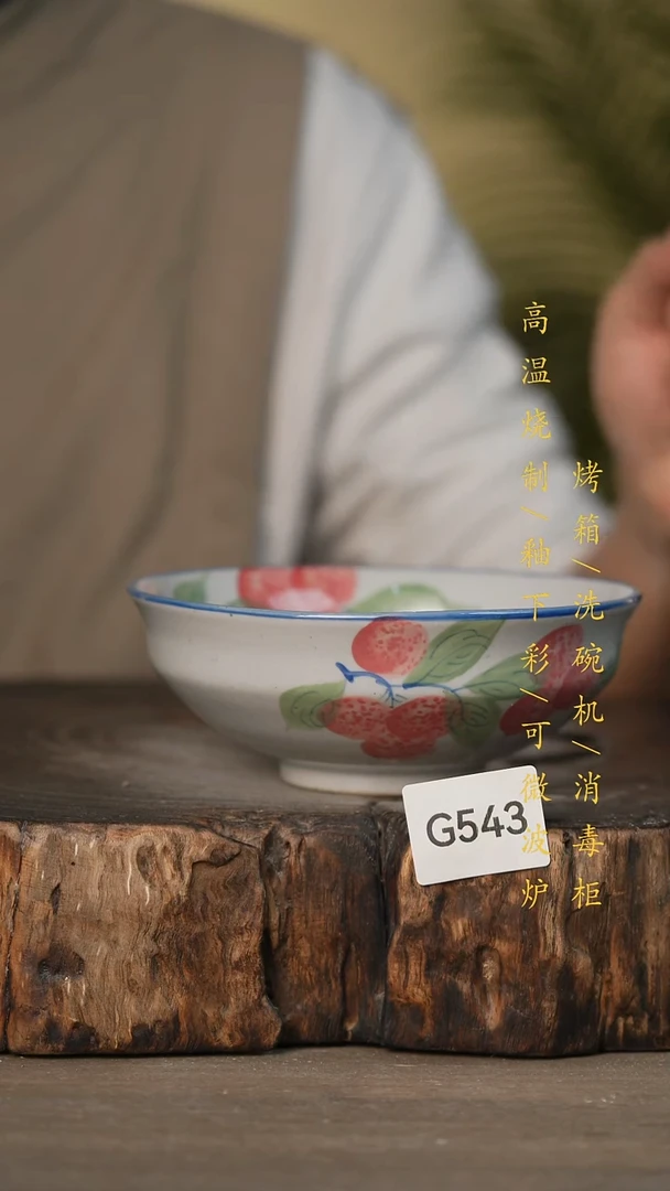 瓷片景德镇高温釉下彩可微波烤箱洗碗机543