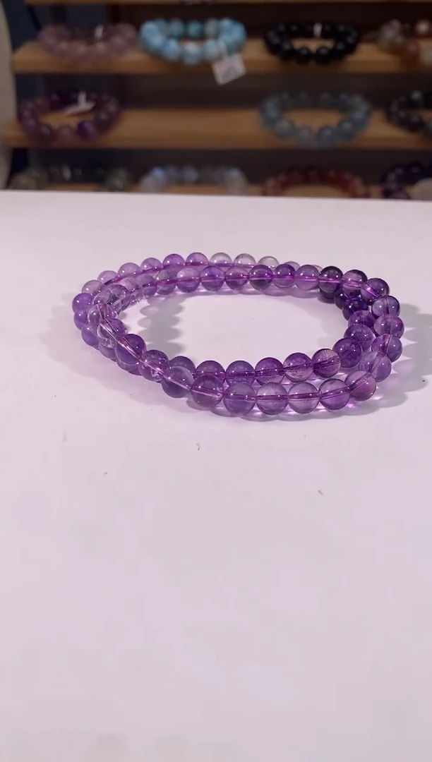 水晶手链未镶嵌紫超七多样性发一