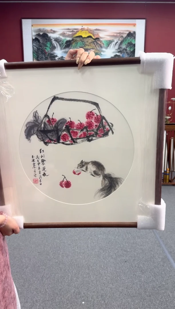 国画手绘  斗方 60*60