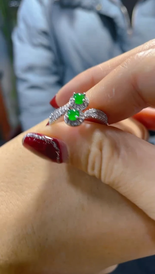 【闪购商品】翡翠戒指未镶嵌天然A货翡翠假一罚四