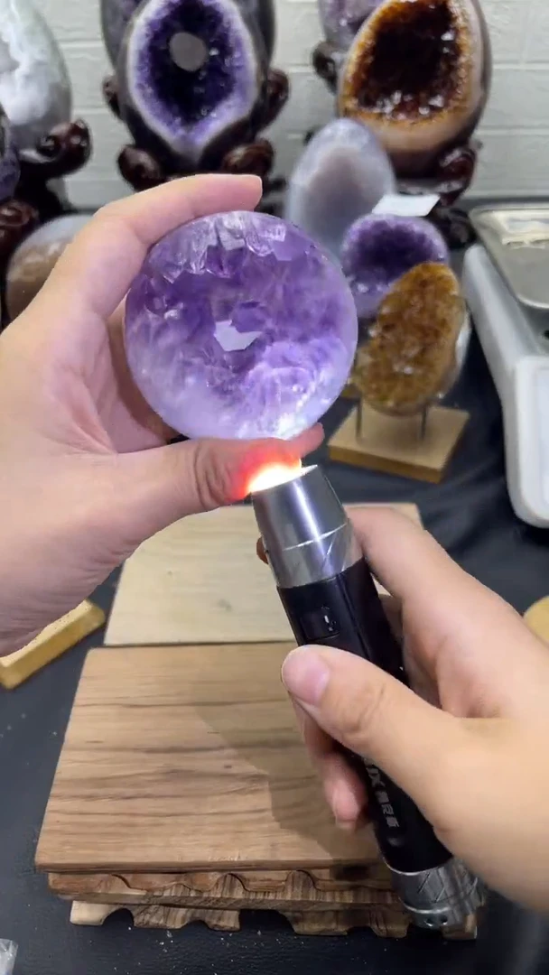 未镶嵌大型摆件（非配饰）紫晶71号开口笑