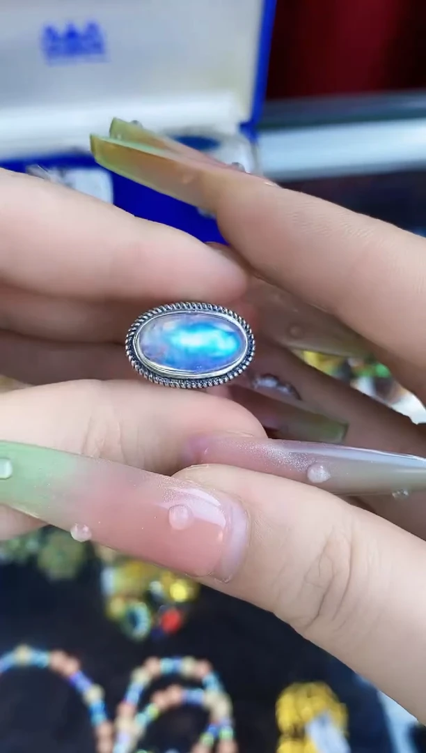 水晶戒指银S925镶嵌楚楚中古珠宝甄选不退换