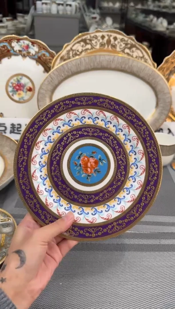 【闪购商品】瓷片8寸平盘微瑕最后一个  福利价  福利价