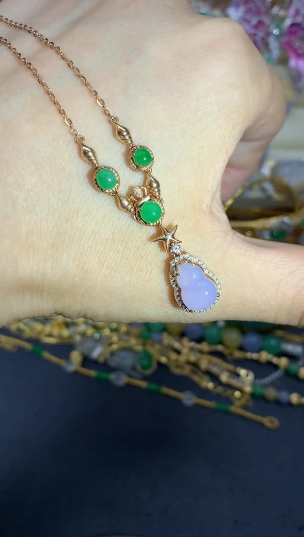 【闪购商品】翡翠颈饰18K金镶嵌242-中国好珍宝