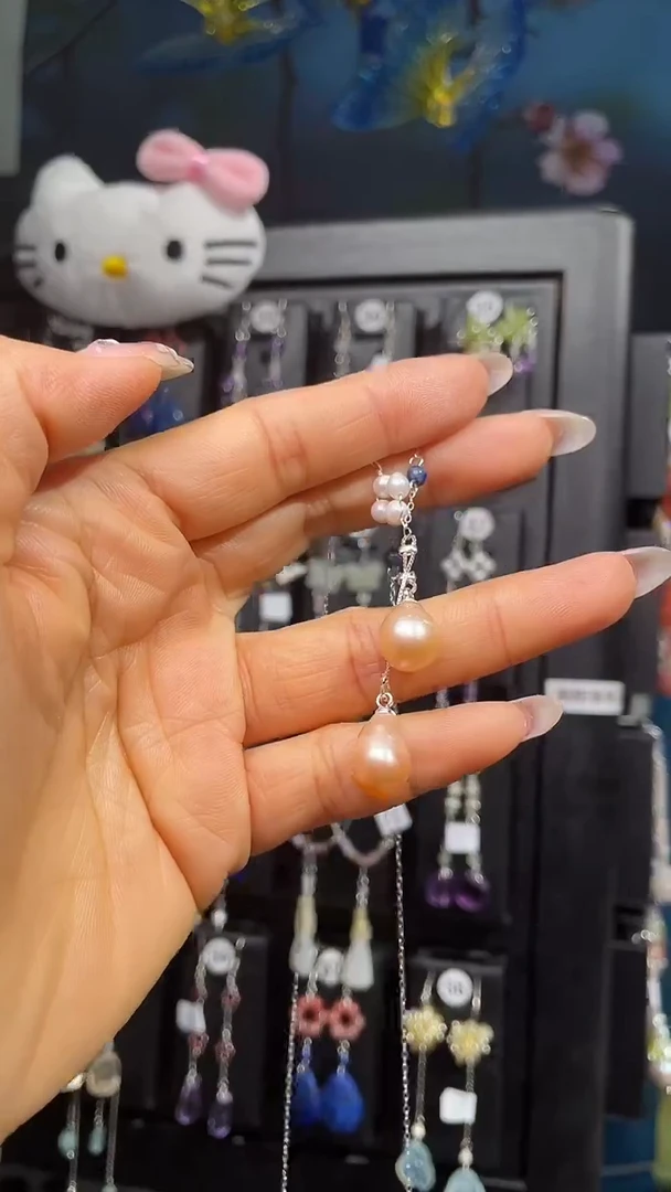 银S925镶嵌耳饰紫晶团***@ 团团圆圆@