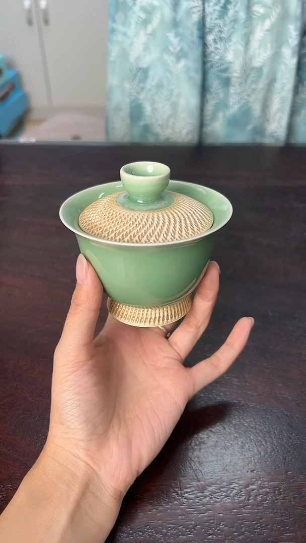 龙泉云间青瓷小米茶器