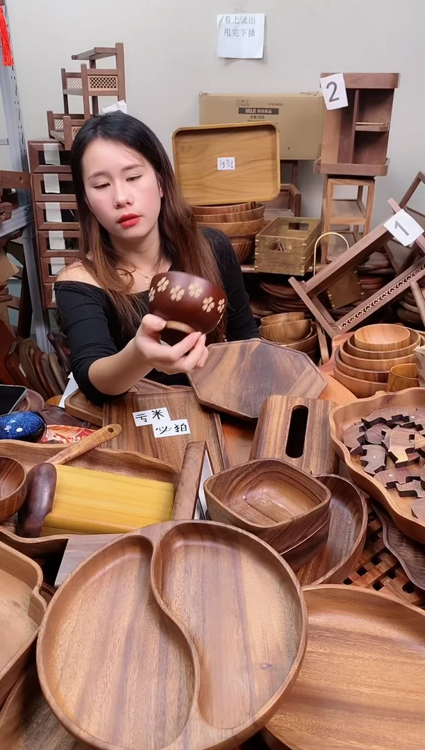 木     酸枣木樱花碗