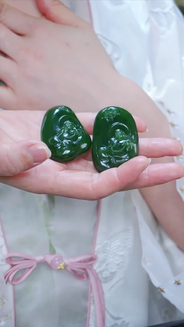 和田玉（碧玉）未镶嵌颈饰11【黑点】多样性发一