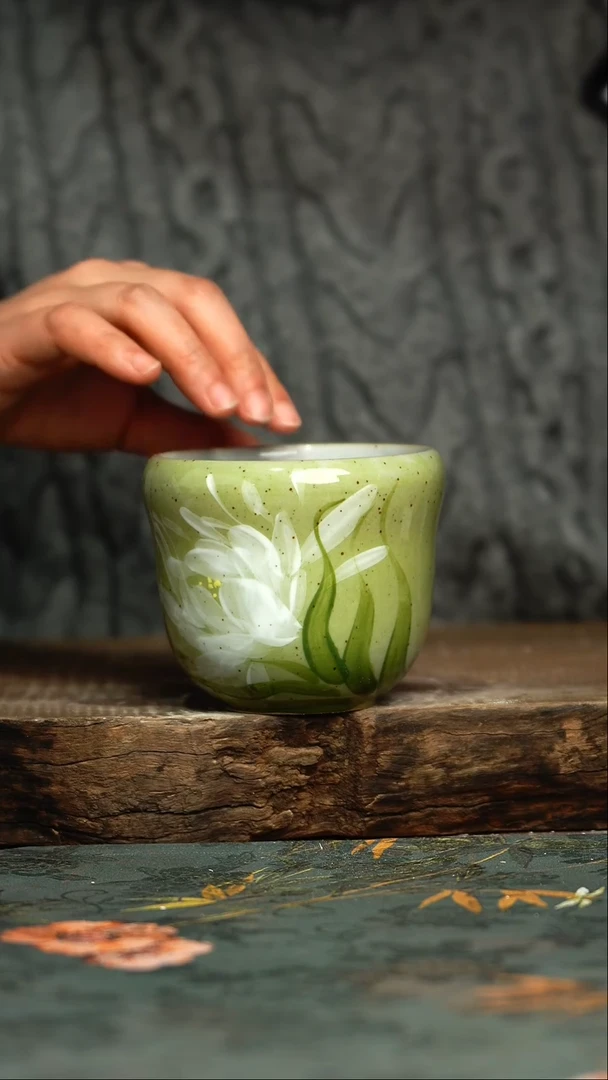 【闪购商品】杯釉下彩手工手绘同款陶器