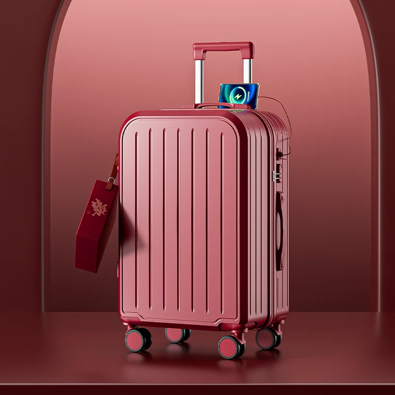 结婚行李箱红色订婚陪嫁箱女婚礼拉杆箱密码嫁妆箱子结实耐用新娘