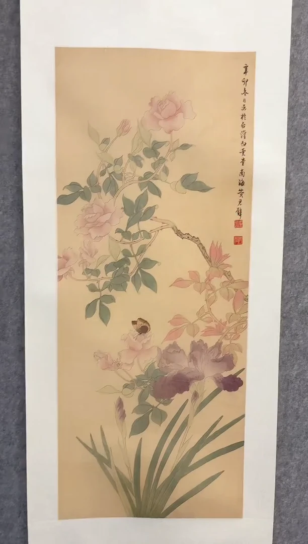 国画葡*1黄老师 花鸟作品 立轴