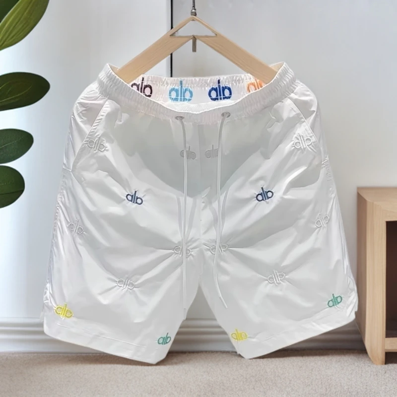 WINEYOTESU夏季新款轻奢时尚百搭休闲短裤刺绣字母设计男士五分裤