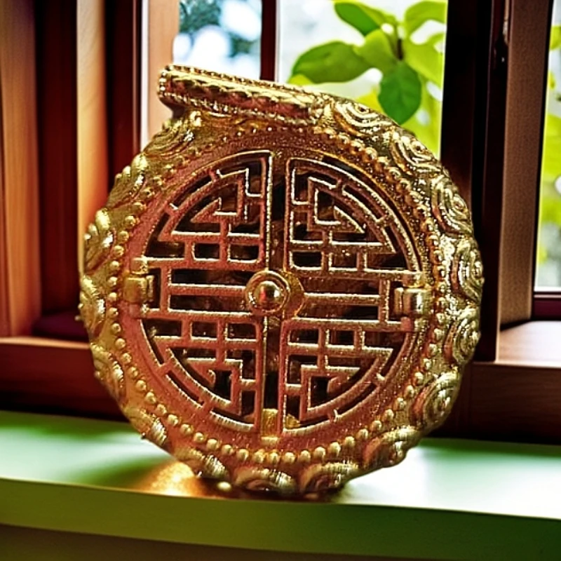 高奢金哥--开窗见喜喜鹊登梅吊坠c80