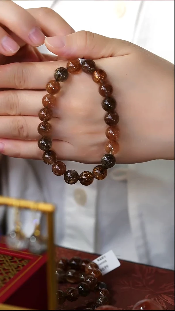 未镶嵌手串水晶黑金超七