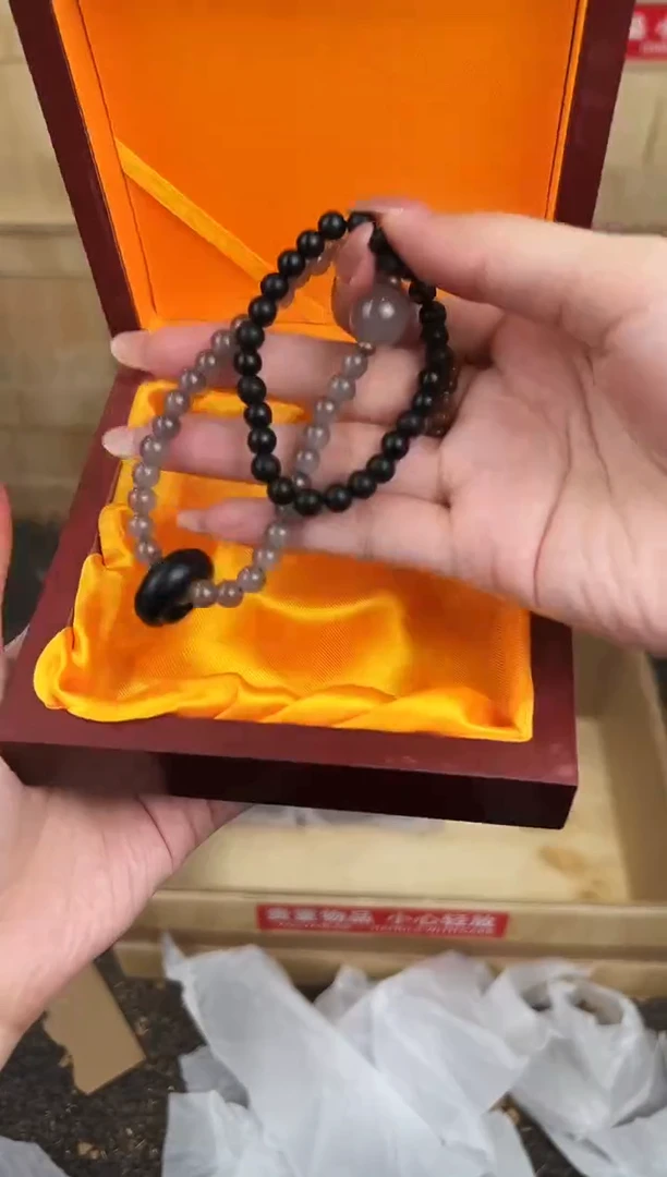 万家文玩阁黑檀双圈链接@@SP040