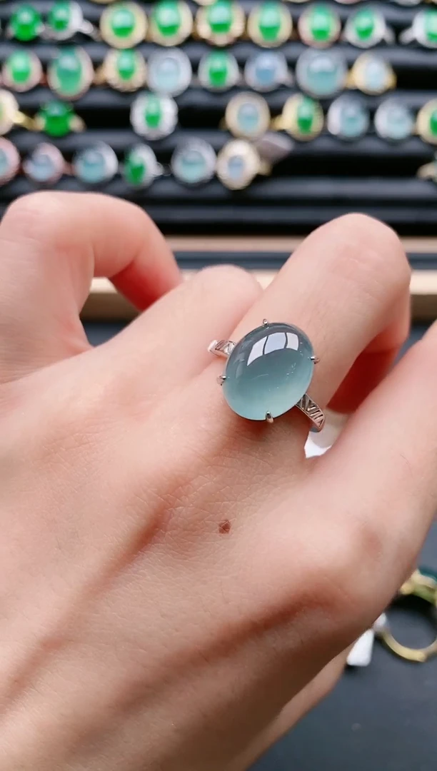 【闪购商品】翡翠戒指银S925镶嵌1111111