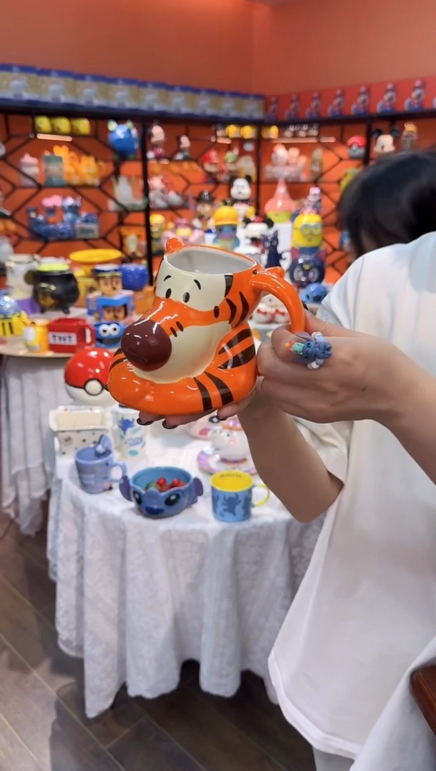 瓷片@@跳跳虎杯子陶瓷杯
