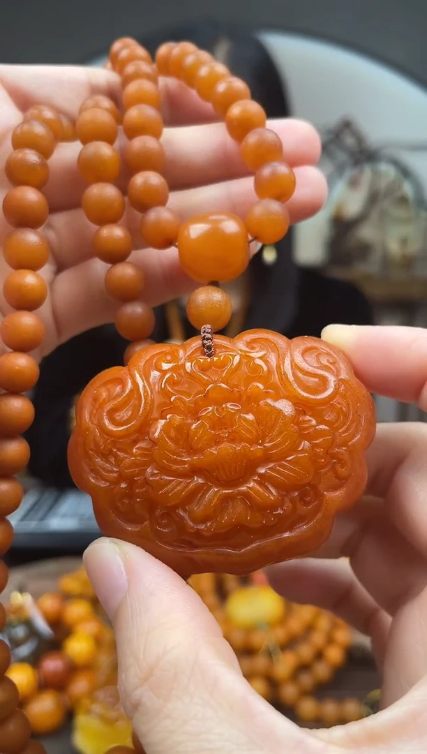 未镶嵌琥珀裸石首饰 假1赔4（多样性发货1件（微瑕