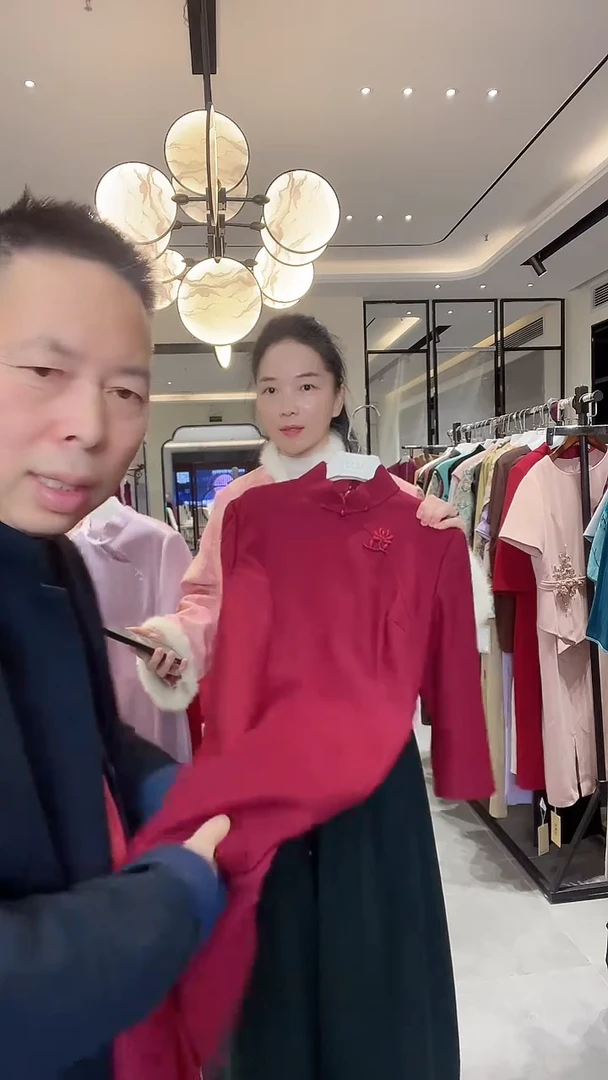 红色重工高定款旗袍 999 xxl