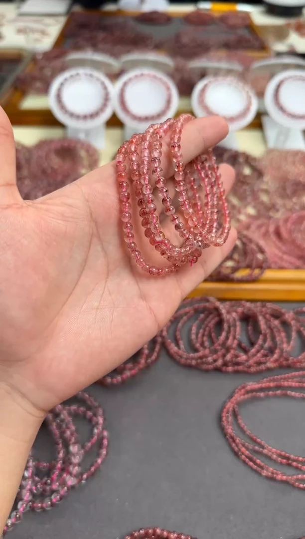 未镶嵌手串水晶芬达金草莓多样性发一