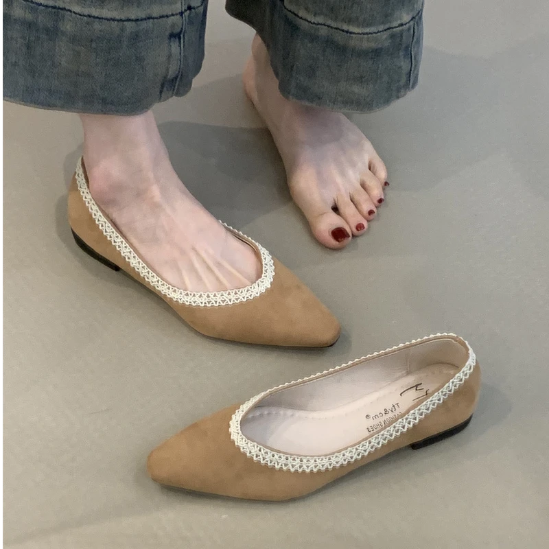 韩菲TTY-CD17-43法式温柔单鞋2025夏季法式方头浅口一脚蹬奶奶鞋