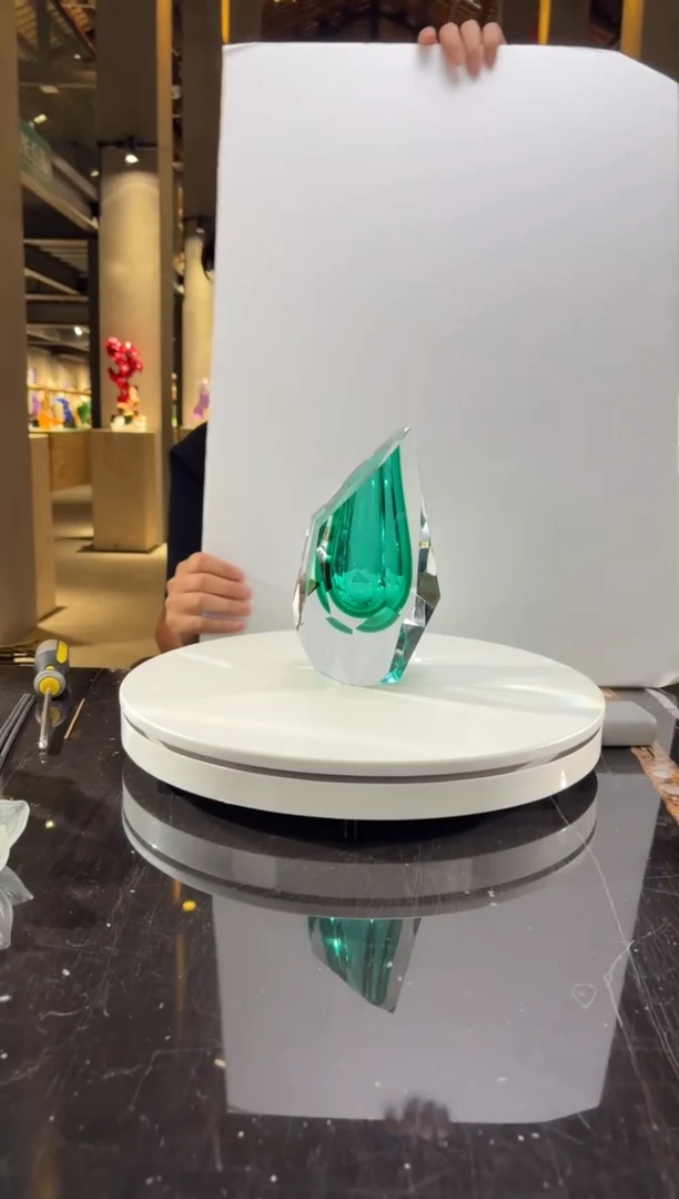 摆件CS0401039-1天青色斜口钻石花器香薰瓶