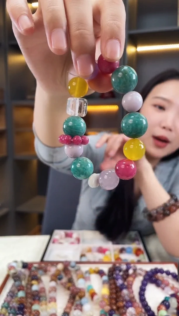 未镶嵌手链水晶天河石多宝手串