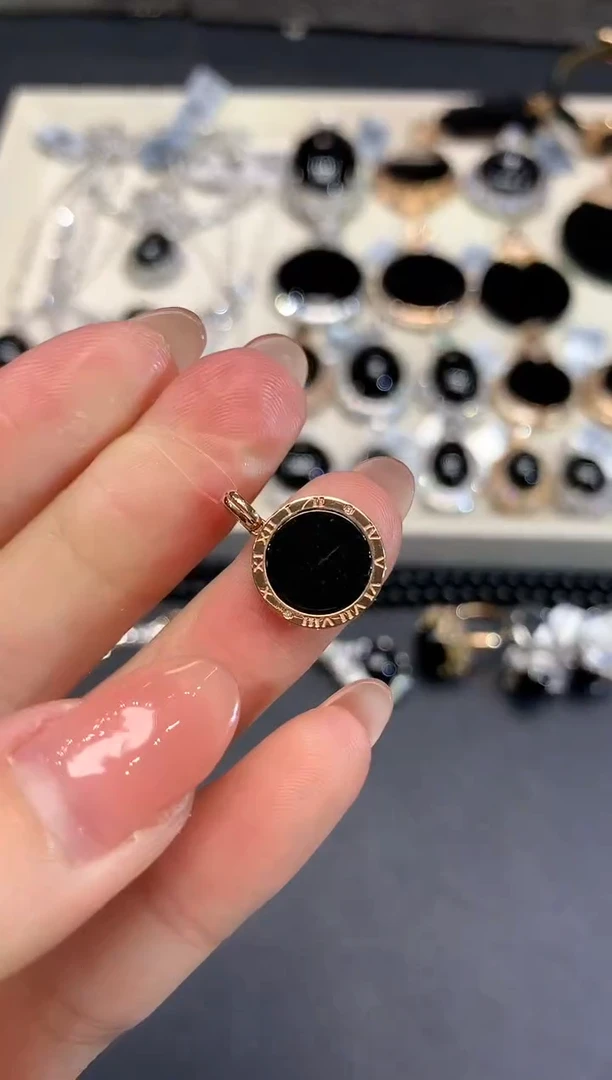 吊坠(不含链)18K金镶嵌翡翠109-圆牌（多样性发货一件（不含链和扣