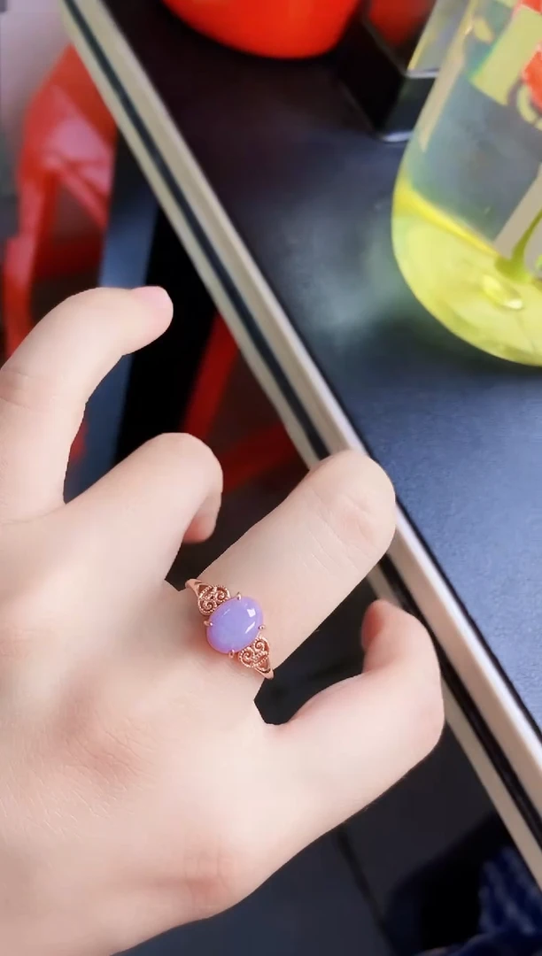 翡翠戒指银S925镶嵌14141411