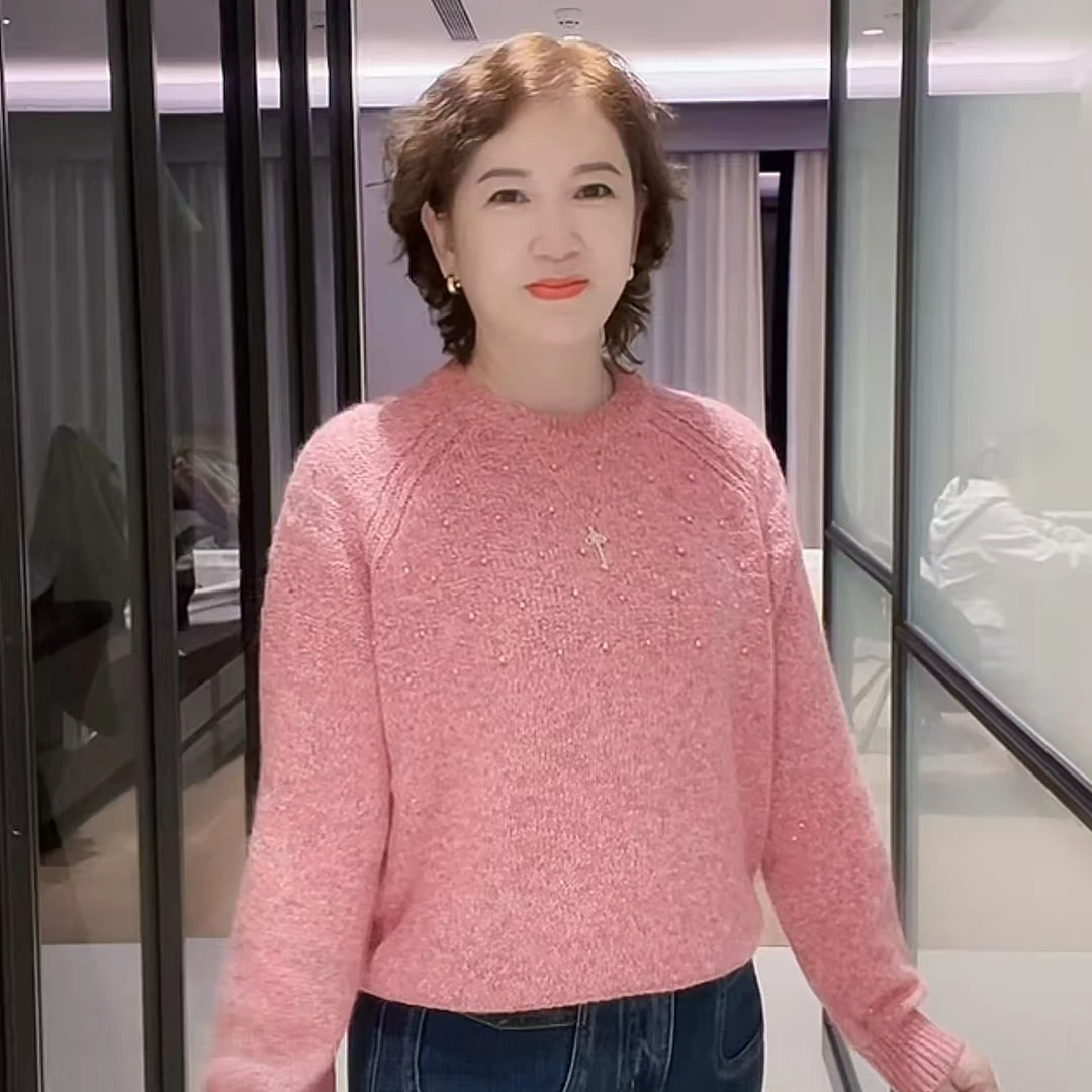 茹茹时装秋款休闲羊毛长袖