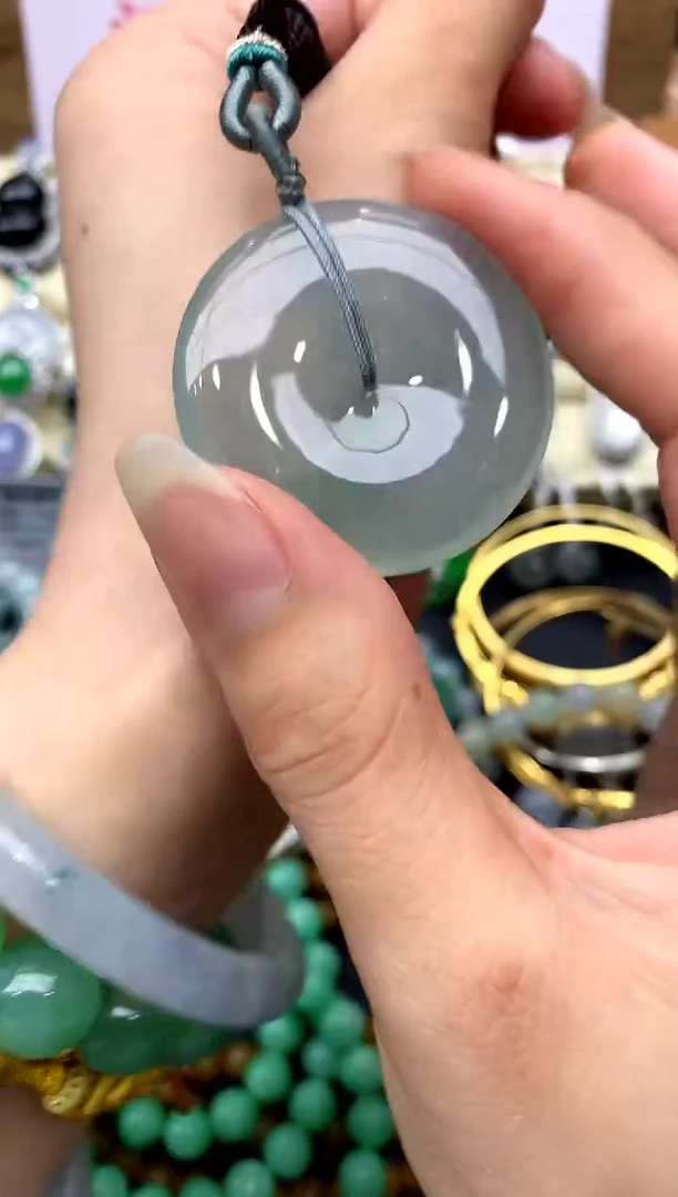 翡翠18K金镶嵌颈饰438-中国好珍宝