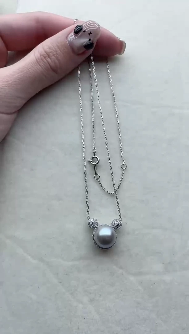 【闪购商品】海水珍珠套链银S925镶嵌50