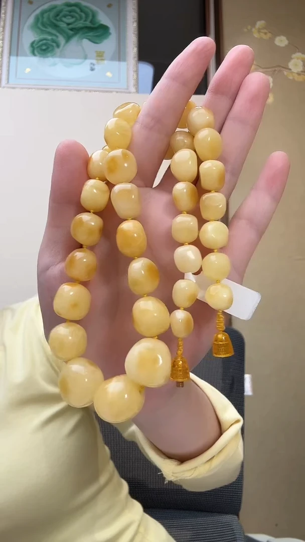 琥珀颈饰未镶嵌项链