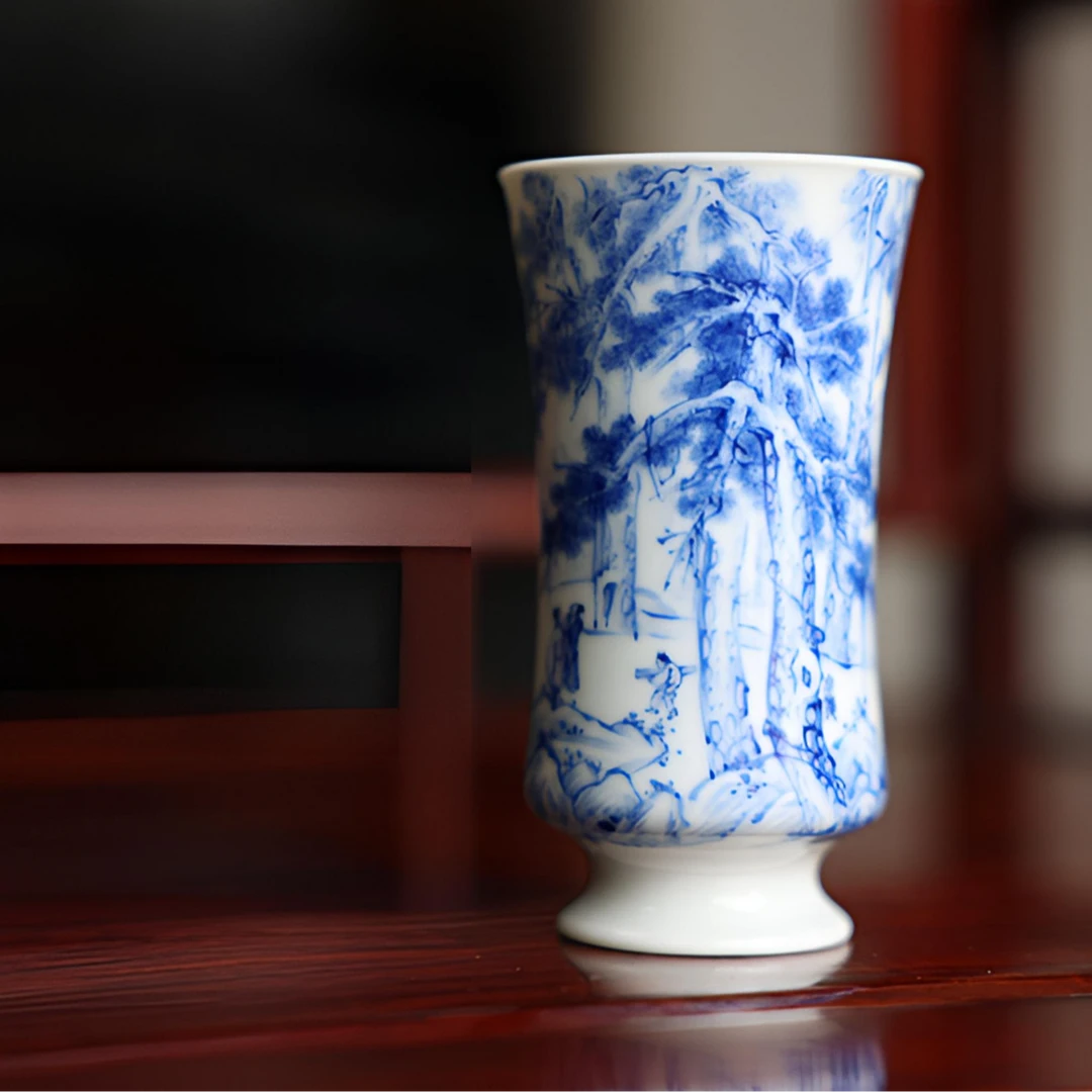慢生堂晴江列岫图闻香杯