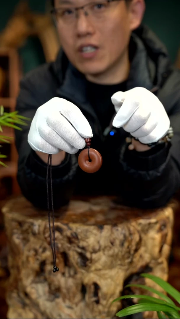 木雷击枣木平安扣