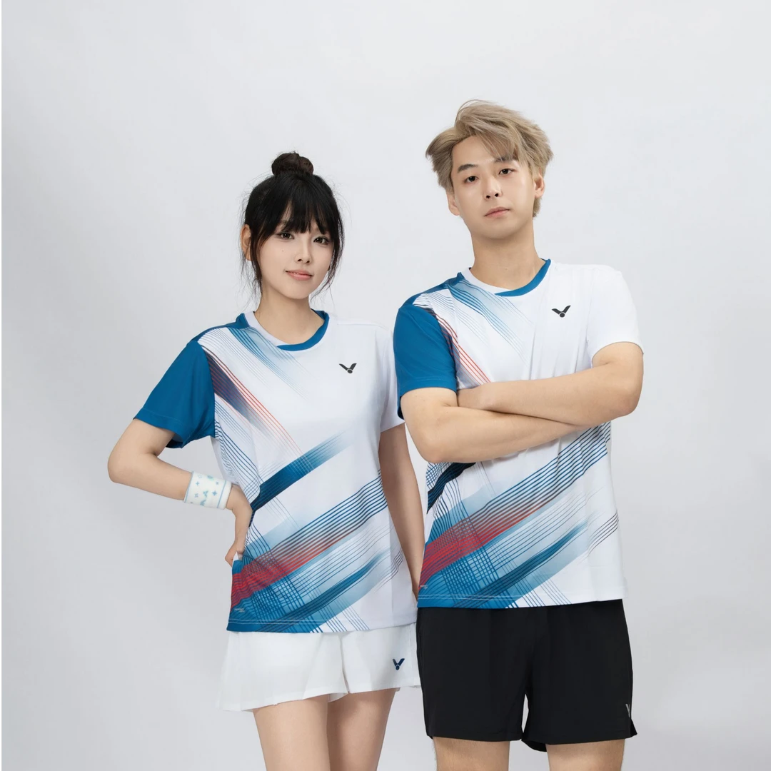 VICTOR威克多胜利羽毛球服男女款针织聚酯清凉夏季运动休闲59110