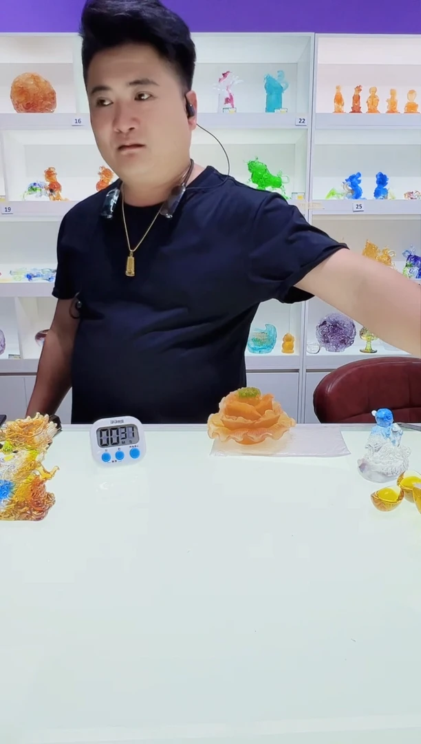 【闪购商品】泥塑古法琉璃莲花大摆件