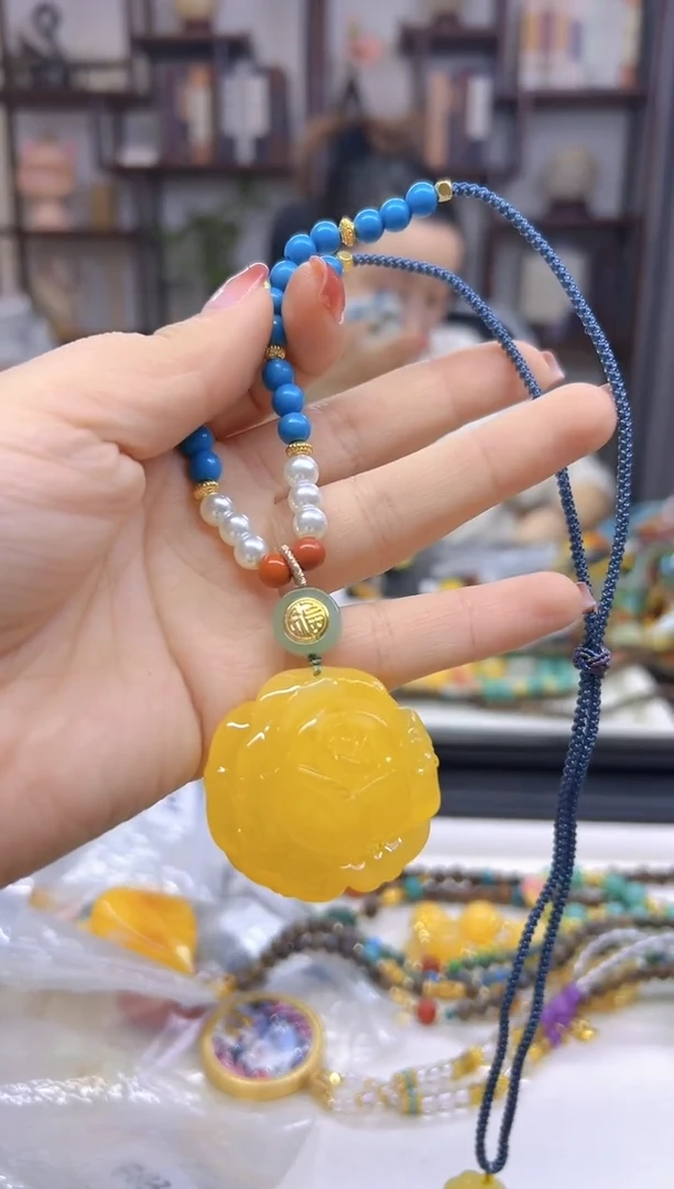 【闪购商品】蜜蜡毛衣链未镶嵌M588