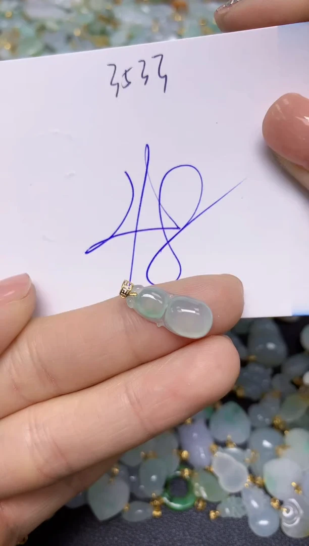 【闪购商品】翡翠挂件18K金镶嵌 天然翡翠A货