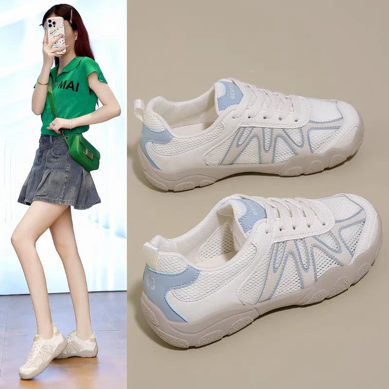 网鞋女网面透气2025新款百搭时尚欧洲站轻便不累脚夏季薄款运动鞋