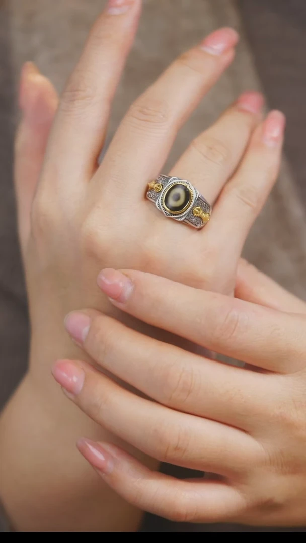 【闪购商品】玛瑙/玉髓戒指银S925镶嵌多样性发一